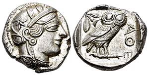 Ática. Tetradracma. 454-404 a.C. Atenas. ... 
