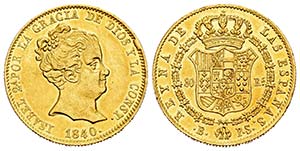 Isabel II (1833-1868). 80 reales. 1840. ... 