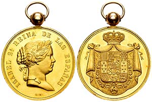 Isabel II (1833-1868). Medalla de ... 