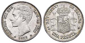 Alfonso XII (1874-1885). 1 peseta. ... 