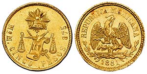 México. 5 pesos. 1881/0. México. M. ... 