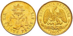 México. 20 pesos. 1903. México. ... 