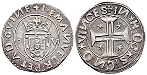 Portugal. Manuel I. 1 tostao. (1495-1521). ... 