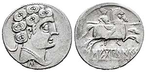 Sekobirikes. Denario. 120-30 a.C. Saelices ... 