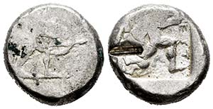 Pamfilia. Aspendos. Estátera. 465-430 a.C. ... 