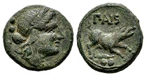Lucania. Paestum. Sextante. 218-201 a.C. ... 