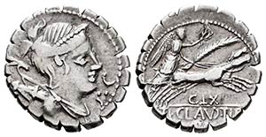 Claudia. Ti. Claudius Nero. Denario. 79 a.C. ... 