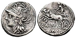 Coelia. C. Coelius Caldus. Denario. 104 a.C. ... 