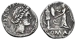 Egnatuleia. Quinario. 97 a.C. Roma. ... 