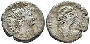 Nerón. Tetradracma. 65-66 d.C. Alejandría. ... 