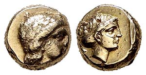 Lesbos. Mytilene. EL Hekte. 375-325 BC. ... 