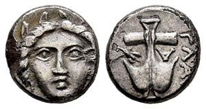 Thrace. Apollonia Pontika. Diobol. 450-400 ... 