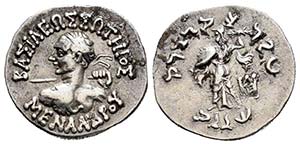 Kings of Bactria. Menander I Soter. Drachm. ... 