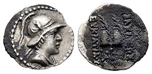 Kings of Bactria. Eukratides I Megas. Obol. ... 