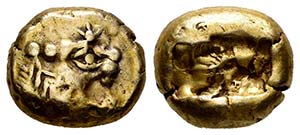 Lydia. EL Trite or 1/3 Stater. 610-546 BC. ... 