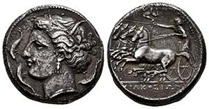 Sicily. Syracuse. Tetradrachm. 317-310 BC. ... 