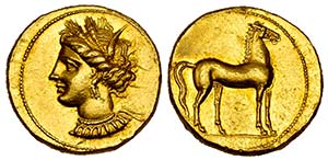 Zeugitania. Carthage. Stater. 350-320 BC. ... 
