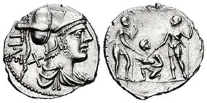 Veturius. Denarius. 137 BC. Central Italy. ... 