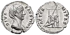 Faustina Senior. Denarius. 141 AD. Rome. ... 