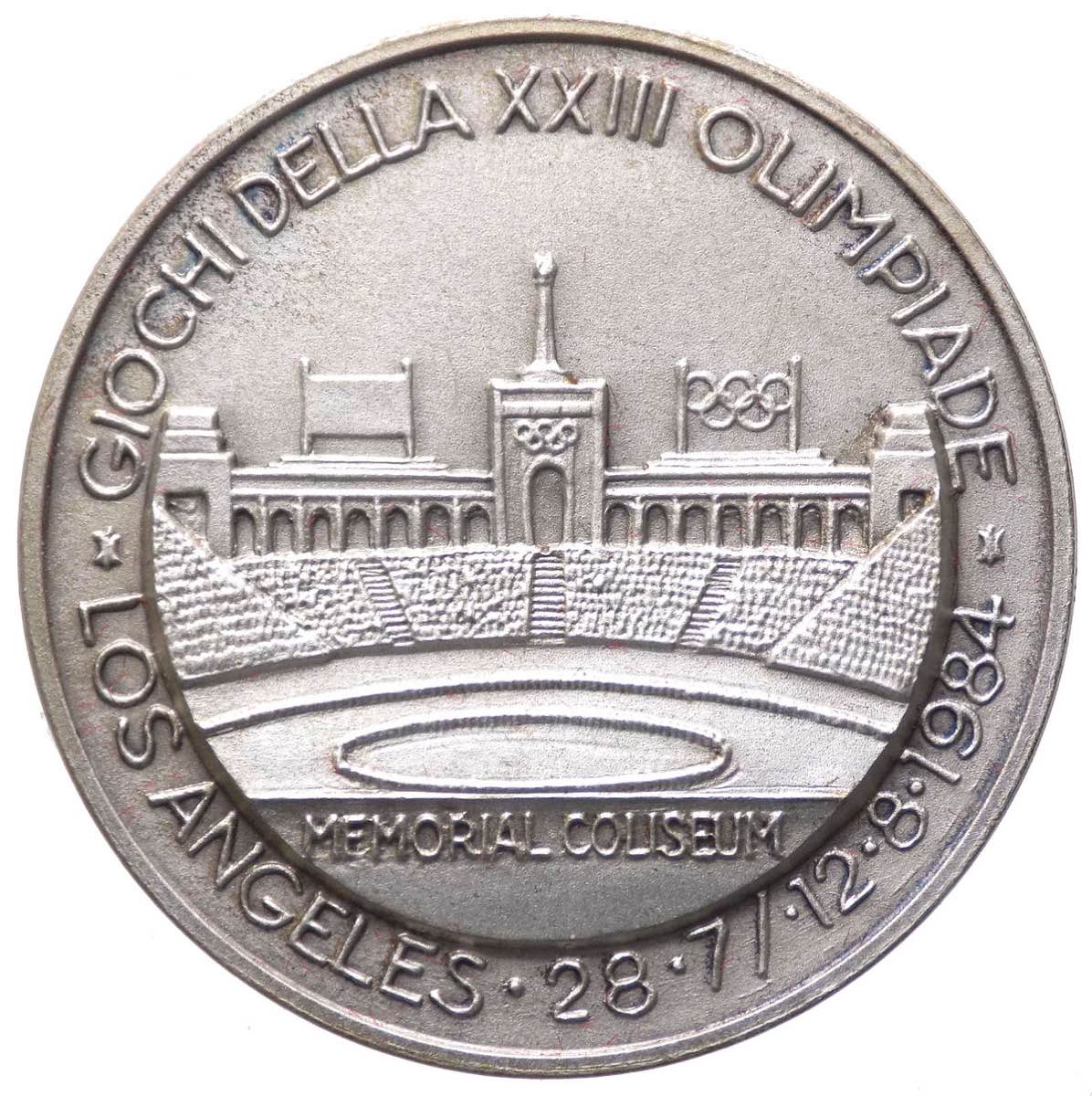 Medaglia Giochi della XXIII Olimpiade Los Numismatica Ferrarese