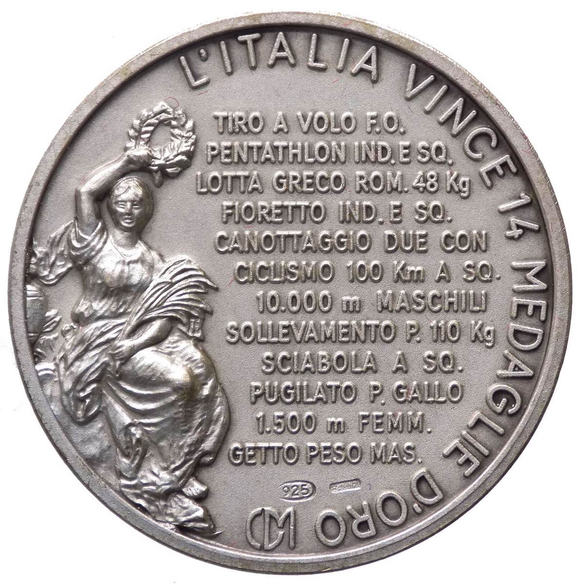 Medaglia Giochi della XXIII Olimpiade Los Numismatica Ferrarese