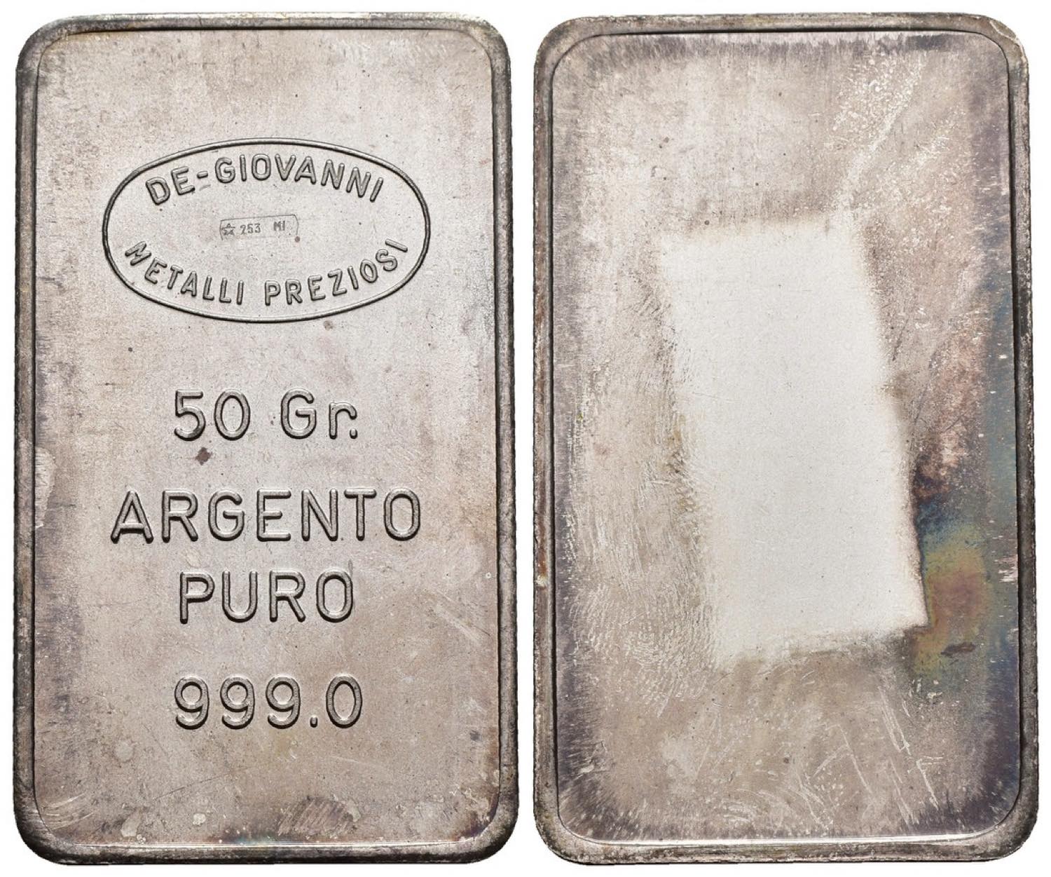 Lingotto argento De Giovanni - Ag .999 - gr.  - Numismatica Ferrarese  Aste Numismatiche - Shop Monete