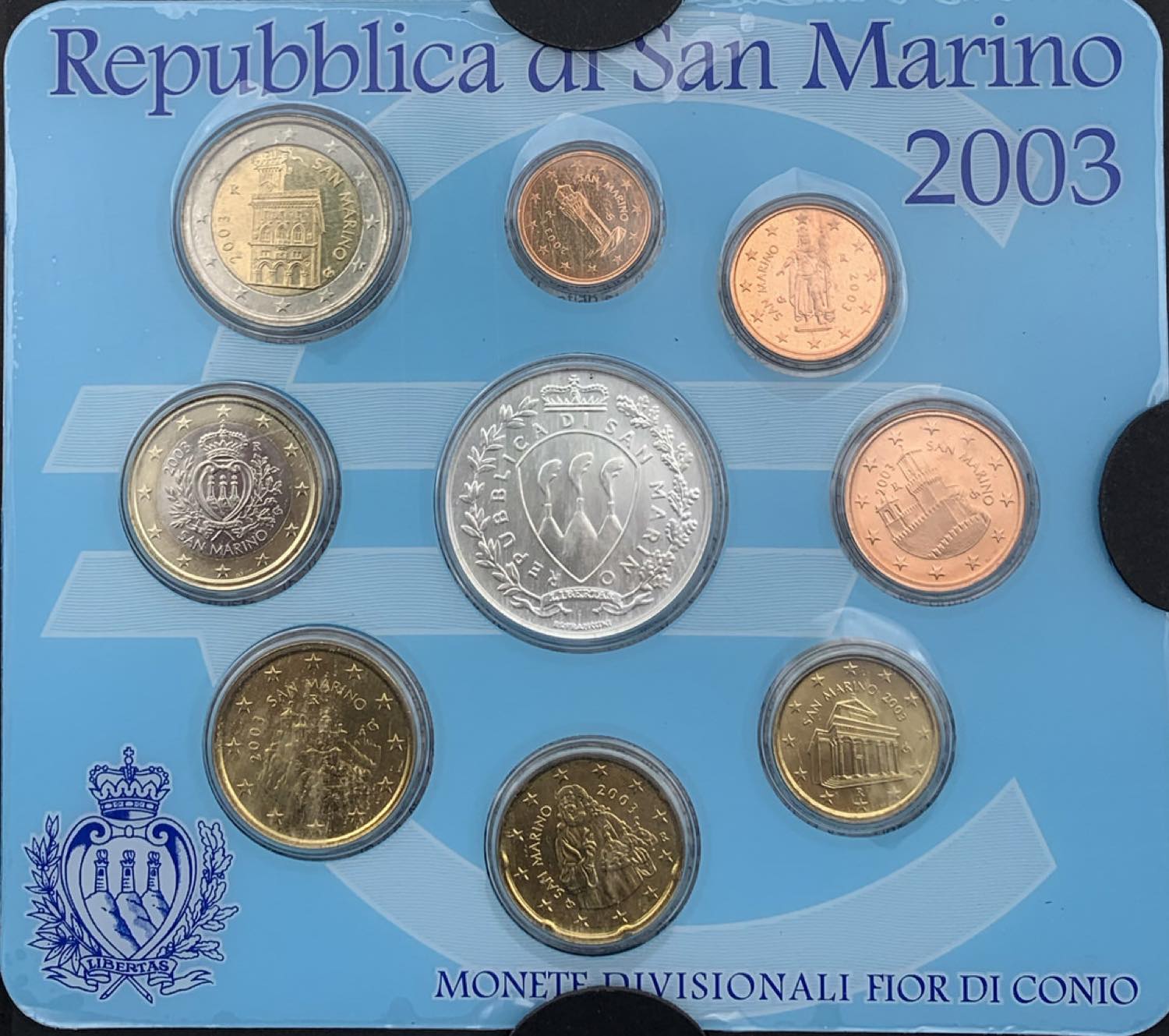 EURO SET Blister - San Marino - 2002 - 8 monete - FDC