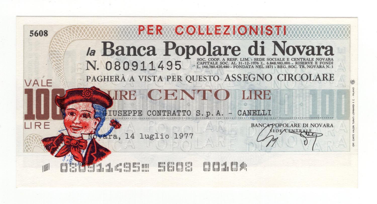 Miniassegno - Novara, 1977, La Banca Popolare di ... - Numismatica  Ferrarese Aste Numismatiche - Shop Monete, image size:1500x812