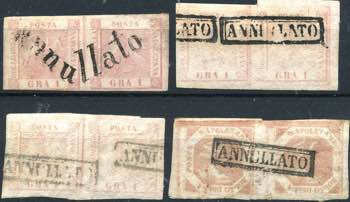 NAPOLI - 1858 - Lotto di 8 ... 