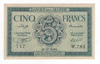 Algeria - Banca dellAlgeria - 5 ... 