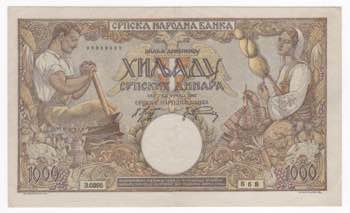 Serbia - 1000 Dinara 1942 ... 