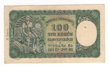 Slovenia - 100 Korun 1940 - H7 ... 
