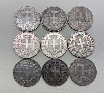 Regno dItalia - Lotto n.9 monete ... 