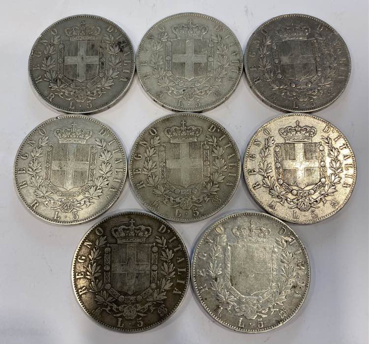 Regno dItalia - Lotto n.8 monete ... 