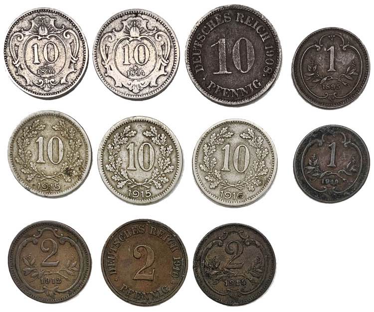 Monete Estere - Lotto n.11 monete, ... 