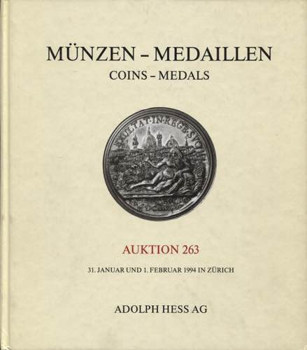 HESS A. - Auktion 263. Zurich 31 - ... 