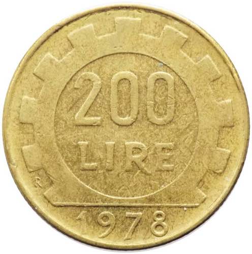 200 lire 1978 tipo Lavoro - asse ... 