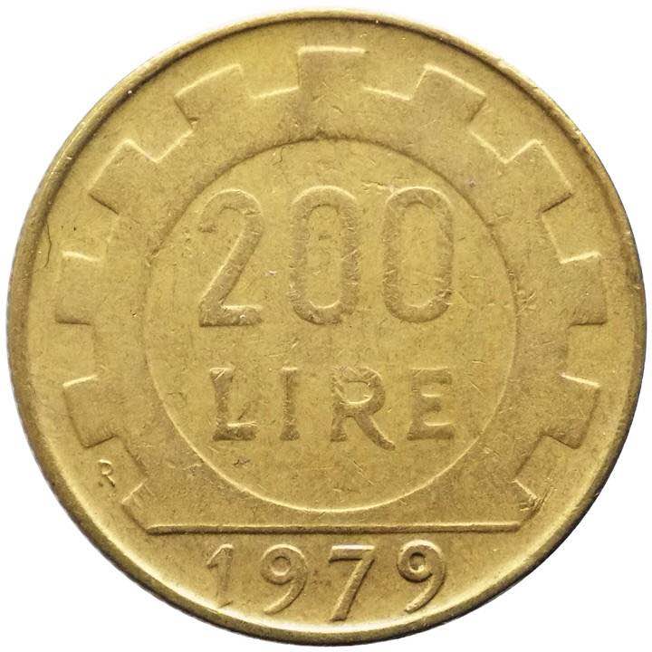 200 lire 1979 tipo Lavoro  asse ... 