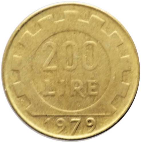 200 lire 1979 tipo Lavoro - asse ... 