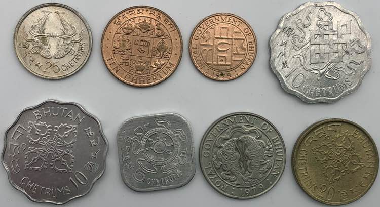 Bhutan - lotto di 7 monete di ... 