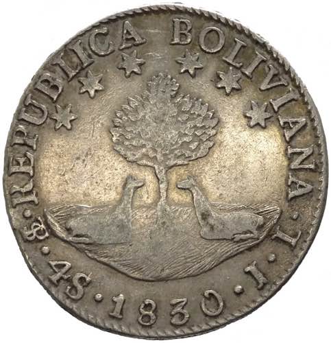 Bolivia (dal 1825) - 4 soles 1830 ... 