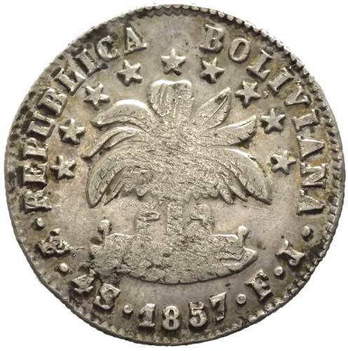 Bolivia (dal 1825) - 4 soles 1857 ... 