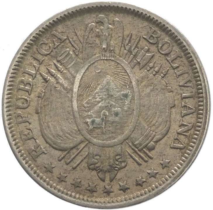 Bolivia (dal 1825) - 50 centesimo ... 
