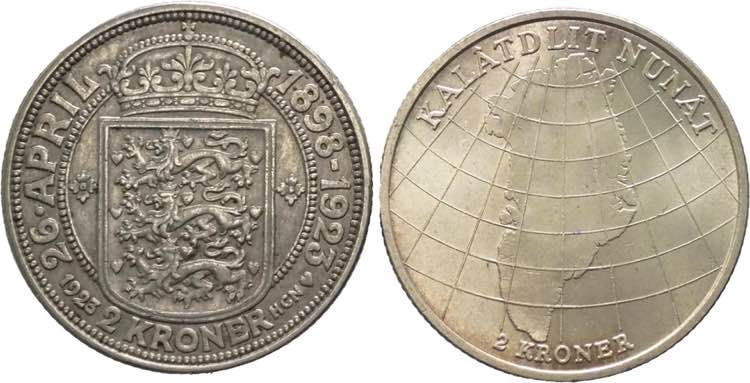 Danimarca - lotto di 2 monete da 2 ... 