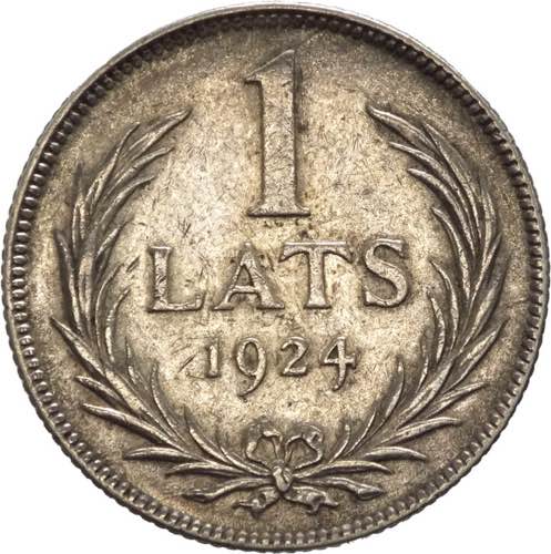 Lettonia - repubblica -1 lats 1924 ... 