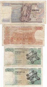 Belgio - lotto di 3 banconote di ... 