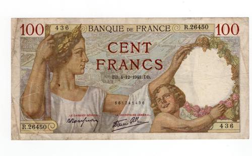Francia - 100 franchi - N° serie: ... 
