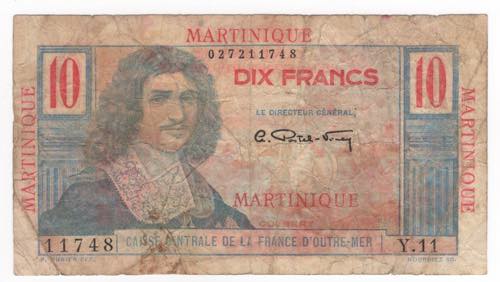 Martinica (Francia) - 10 franchi - ... 
