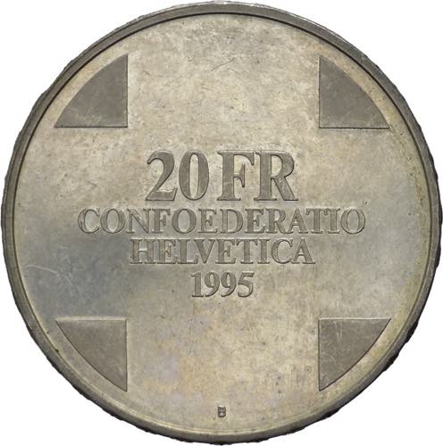 Svizzera - 20 franchi 1995 - ... 