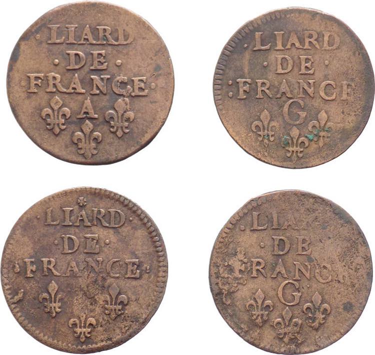 Francia - lotto di 4 monete Liar ... 
